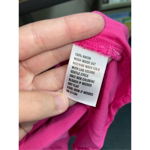 Crown & Ivy Pink Tie Back, Open Back Blouse- Large - Picture 5 of 6